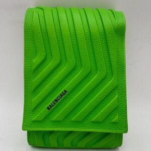 BALENCIAGA Car Flap Bag Green
